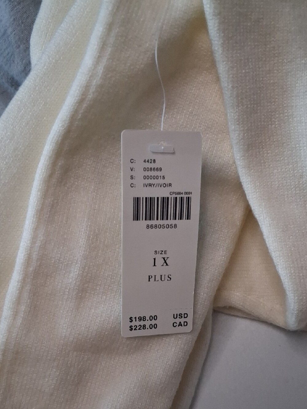 Anthropologie Cream Sweater with Metallic Pleated Maxi Dress - Picture 2 of 6
